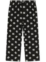 Dolce & Gabbana Kids bas de pyjama à logo DG - Noir