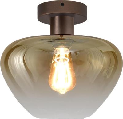 Masterlight PlafondlampGenua bruin met goud glas Ø 29cm - 5970-15-15-29