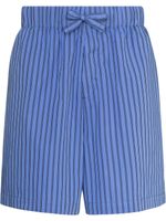TEKLA short de pyjama rayé à lien de resserrage - Bleu