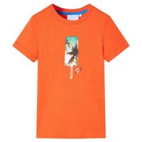 VidaXL Kindershirt 128 donkeroranje