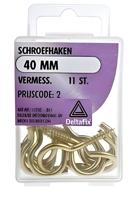 Schroefhaak 40mm vermess 11st - Deltafix