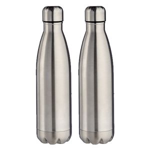 2x stuks RVS thermosflessen/isoleerflessen 500 ml