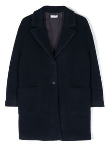 Monnalisa manteau droit à revers crantés - Bleu