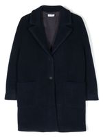 Monnalisa manteau droit à revers crantés - Bleu
