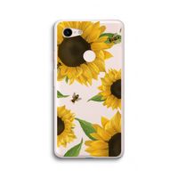 Sunflower and bees: Google Pixel 3 XL Transparant Hoesje