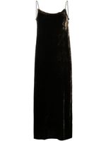 Uma Wang velvet midi dress - Marron