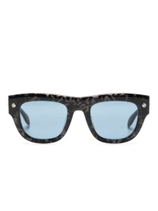 Alexander McQueen Eyewear lunettes de soleil à détails de clous - Noir