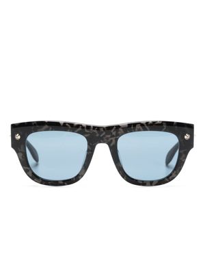 Alexander McQueen Eyewear lunettes de soleil à détails de clous - Noir