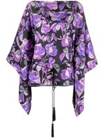 Roberto Cavalli blouse en soie à fleurs - Violet