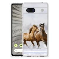 Google Pixel 7A | TPU Hoesje | Paarden