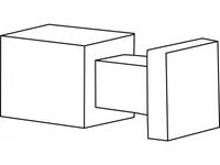 Tiger Haak Square RVS geborsteld (2 stuks) 4.1x1.6x1.6cm 103930941 - thumbnail