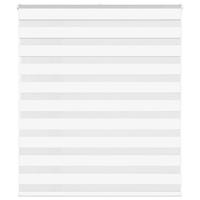VidaXL Zebra blind 135x100 cm stofbreedte 130,9 cm polyester wit