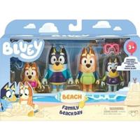 Miniatuurbeeldjes - MOOSE TOYS - De familie op het strand (4 beeldjes) - Bluey