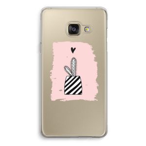 Zwart-wit cactus: Samsung A3 (2017) Transparant Hoesje