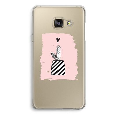 Zwart-wit cactus: Samsung A3 (2017) Transparant Hoesje