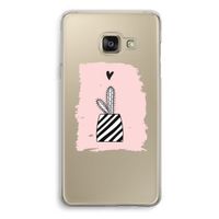Zwart-wit cactus: Samsung A3 (2017) Transparant Hoesje Zwart-wit cactus: Samsung A3 (2017) Transparant Hoesje