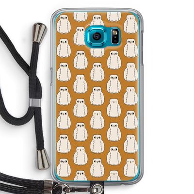 Uilen: Samsung Galaxy S6 Transparant Hoesje met koord