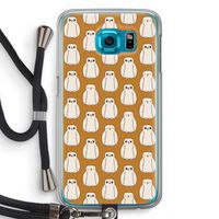 Uilen: Samsung Galaxy S6 Transparant Hoesje met koord