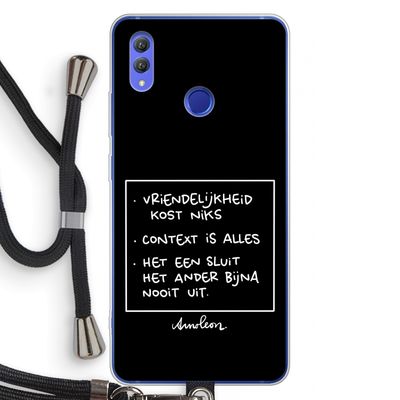 Mijn Motto's: Honor Note 10 Transparant Hoesje met koord