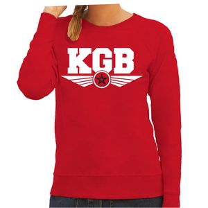 KGB agente / geheim agente kostuum trui / sweater rood voor dames 2XL  -