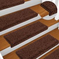 Trapmatten 10 st 65x21x4 cm Bruin Rechthoekige Rand