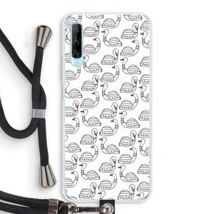 Zwanen: Huawei P Smart Pro Transparant Hoesje met koord
