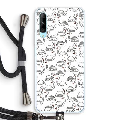 Zwanen: Huawei P Smart Pro Transparant Hoesje met koord