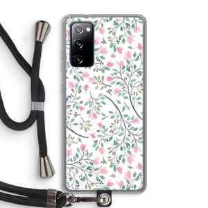 Sierlijke bloemen: Samsung Galaxy S20 FE / S20 FE 5G Transparant Hoesje met koord