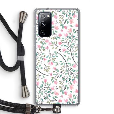 Sierlijke bloemen: Samsung Galaxy S20 FE / S20 FE 5G Transparant Hoesje met koord