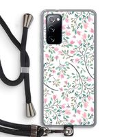 Sierlijke bloemen: Samsung Galaxy S20 FE / S20 FE 5G Transparant Hoesje met koord