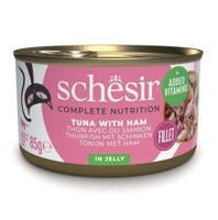 SCHESIR in jelly Tuna with ham - nat kattenvoer - 85 g