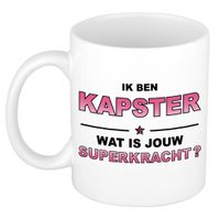 Ik ben kapster wat is jouw superkracht kado mok / beker / verjaardag    -