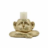 Kaarshouder DKD Home Decor Gouden Hars 21 x 15 x 12 cm