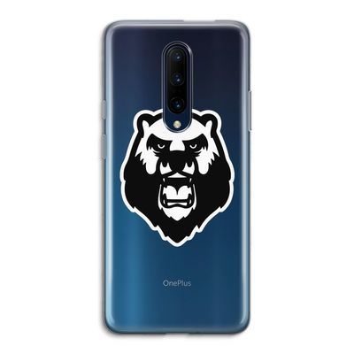 Angry Bear (white): OnePlus 7 Pro Transparant Hoesje