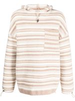 Jacquemus hoodie oversize en maille à rayures - Tons neutres