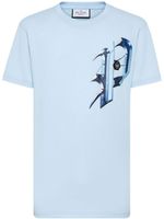 Philipp Plein t-shirt en coton à logo imprimé - Bleu