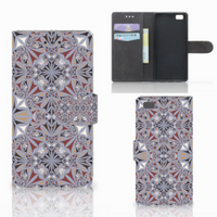 Huawei Ascend P8 Lite Bookcase Flower Tiles