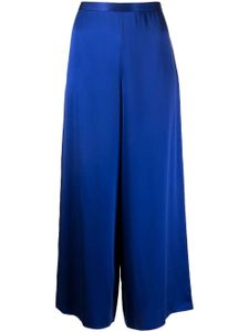 VOZ pantalon en soie à coupe ample - Bleu