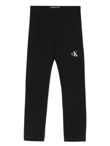 Calvin Klein Kids pantalon en coton à logo imprimé - Noir