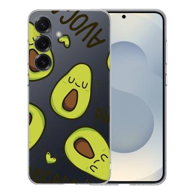 TPU Hoesje Samsung Galaxy S25 - Avocado Singing Backcover TPU Hoesje Samsung Galaxy S25 - Avocado Singing Backcover