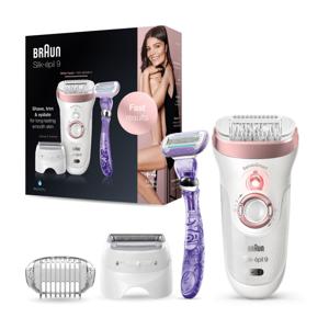 Braun Silk-épil 9 9-870 epilator 40 pincetten Roze, Wit