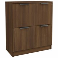 vidaXL Dressoir 60x30x70 cm bewerkt hout bruin eikenkleur - thumbnail