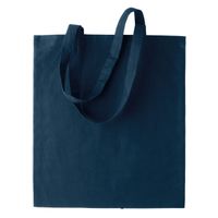 5x stuks basic katoenen schoudertasje in het donkerblauw 38 x 42 cm