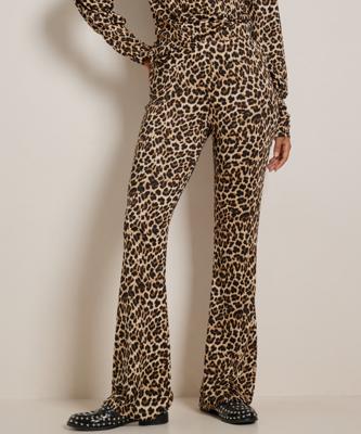 flared fit broek met print
