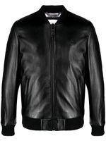 Philipp Plein veste Skull&Bones en cuir - Noir