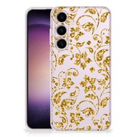 Samsung Galaxy S24 TPU Case Gouden Bloemen