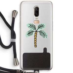 Palmboom: OnePlus 6 Transparant Hoesje met koord