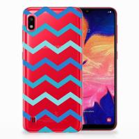 Samsung Galaxy A10 | TPU bumper | Zigzag Blauw