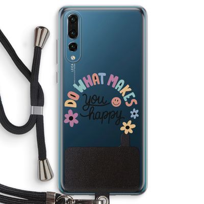 Happy days: Huawei P20 Pro Transparant Hoesje met koord