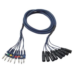 DAP FL62 Multikabel 8x XLR male naar 8x Mono jack 3m